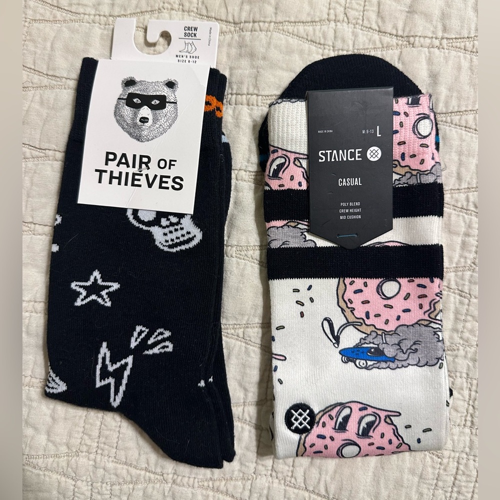 Stance and Pair of Thieves Casual Socks, 2 Pair, NWT